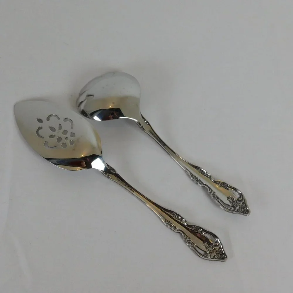 Oneida Brahms Community Stainless 5 Serving Pieces Pie Gravy Sugar Butter Fork